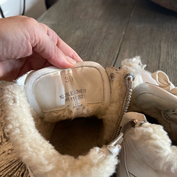 Zadig and Voltaire high tops in white with real Sherling fur inside - Picture 6 of 6